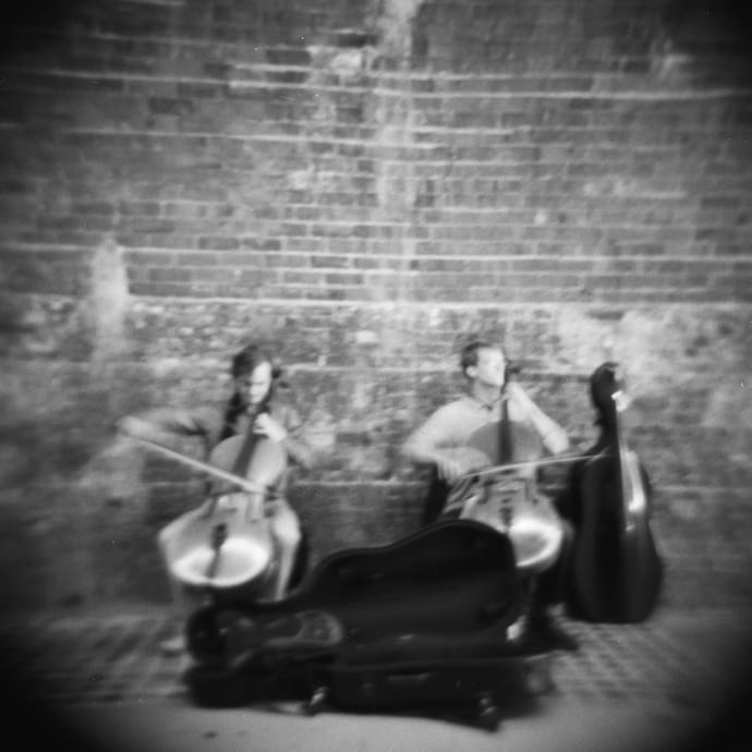 Musicians on the southbank, london 2012. by leonie wise