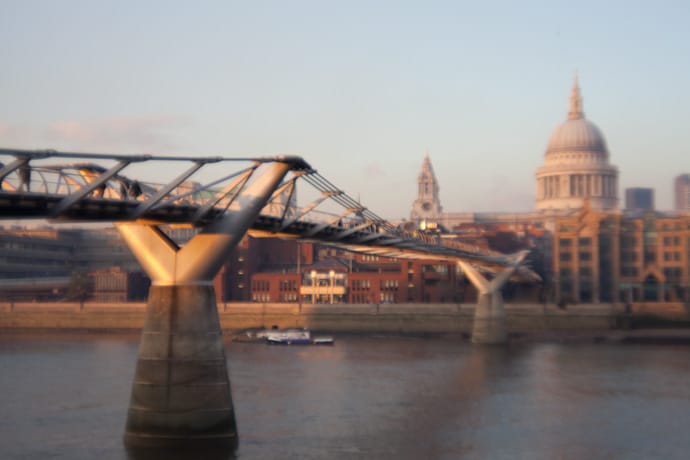 millenium bridget and st pauls, as taken from bankside. copyright leonie wise