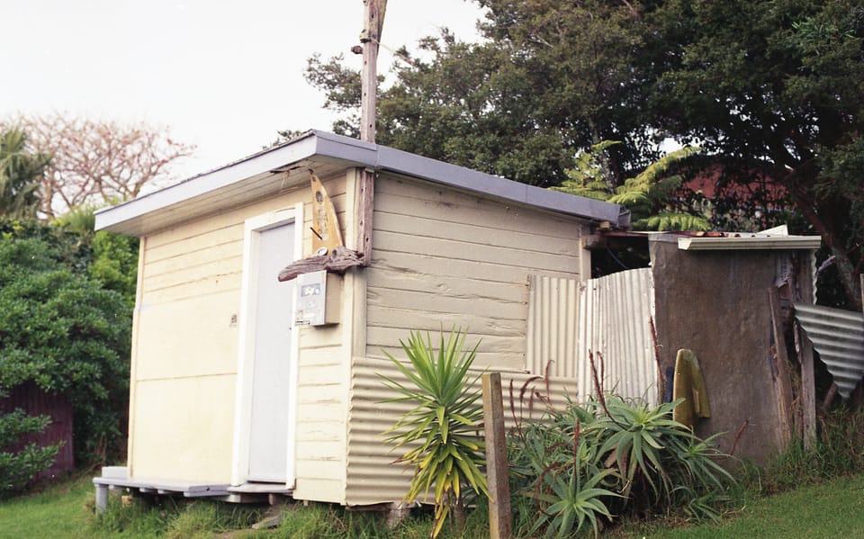 Surf Shack, Raglan. By Leonie Wise
